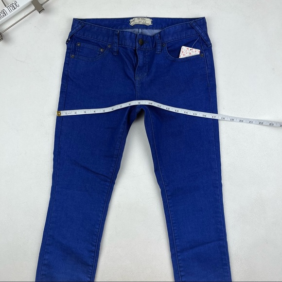 Free People Electric Blue Ombre Skinny Jeans - Picture 4 of 9